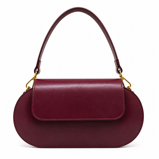 RUBIS | Sac en Cuir Italien – Burgundy