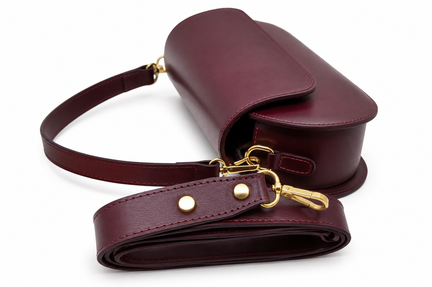 RUBIS | Sac en Cuir Italien – Burgundy