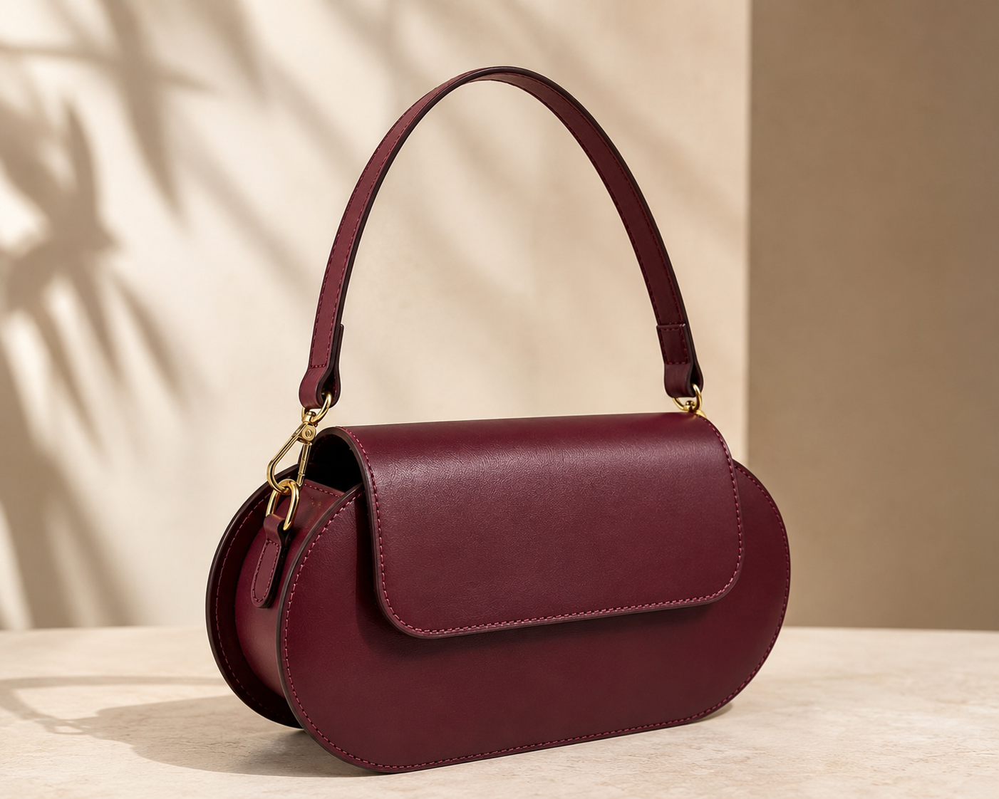 RUBIS | Sac en Cuir Italien – Burgundy