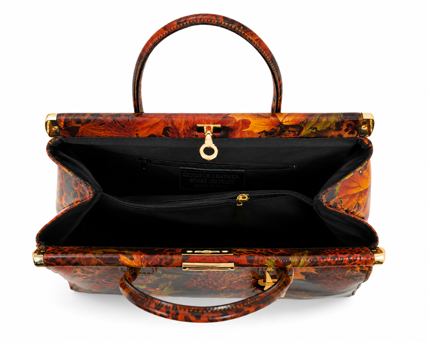 PALETTE D'AUTOMNE – Sac en cuir Artwork | Fabriqué en Italie