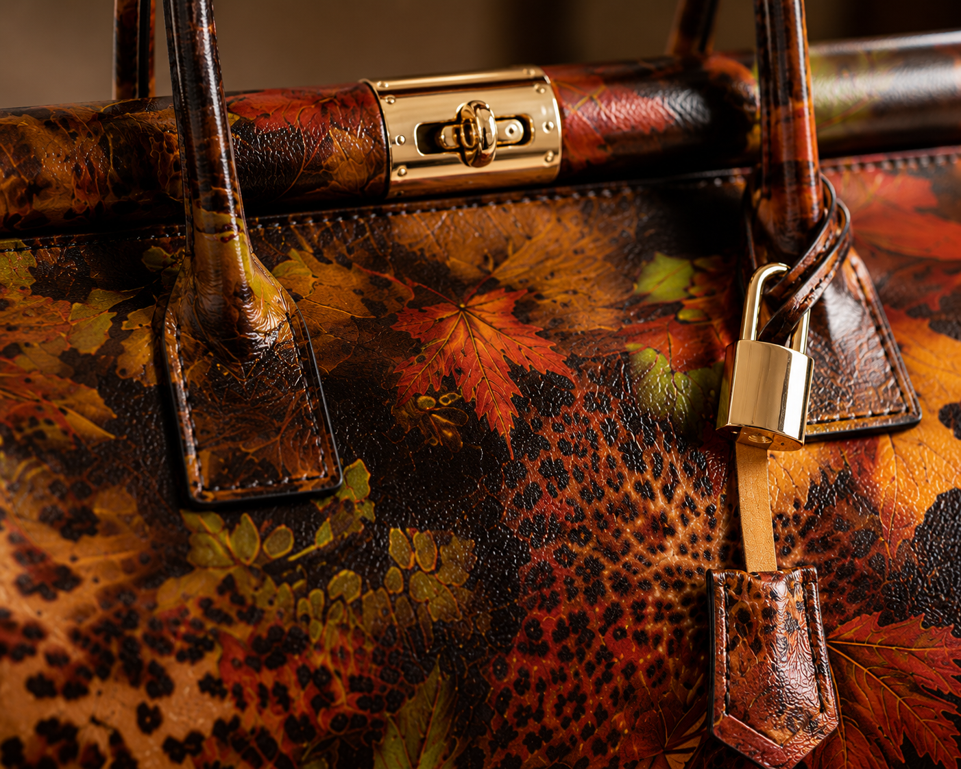 PALETTE D'AUTOMNE – Sac en cuir Artwork | Fabriqué en Italie