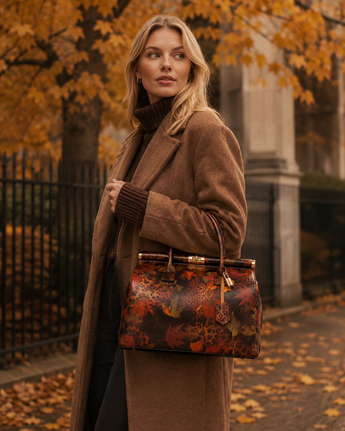 PALETTE D'AUTOMNE – Sac en cuir Artwork | Fabriqué en Italie