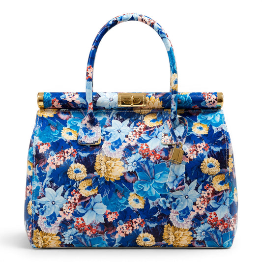 Jardin d'Azur | Leather handbag Made in Italy