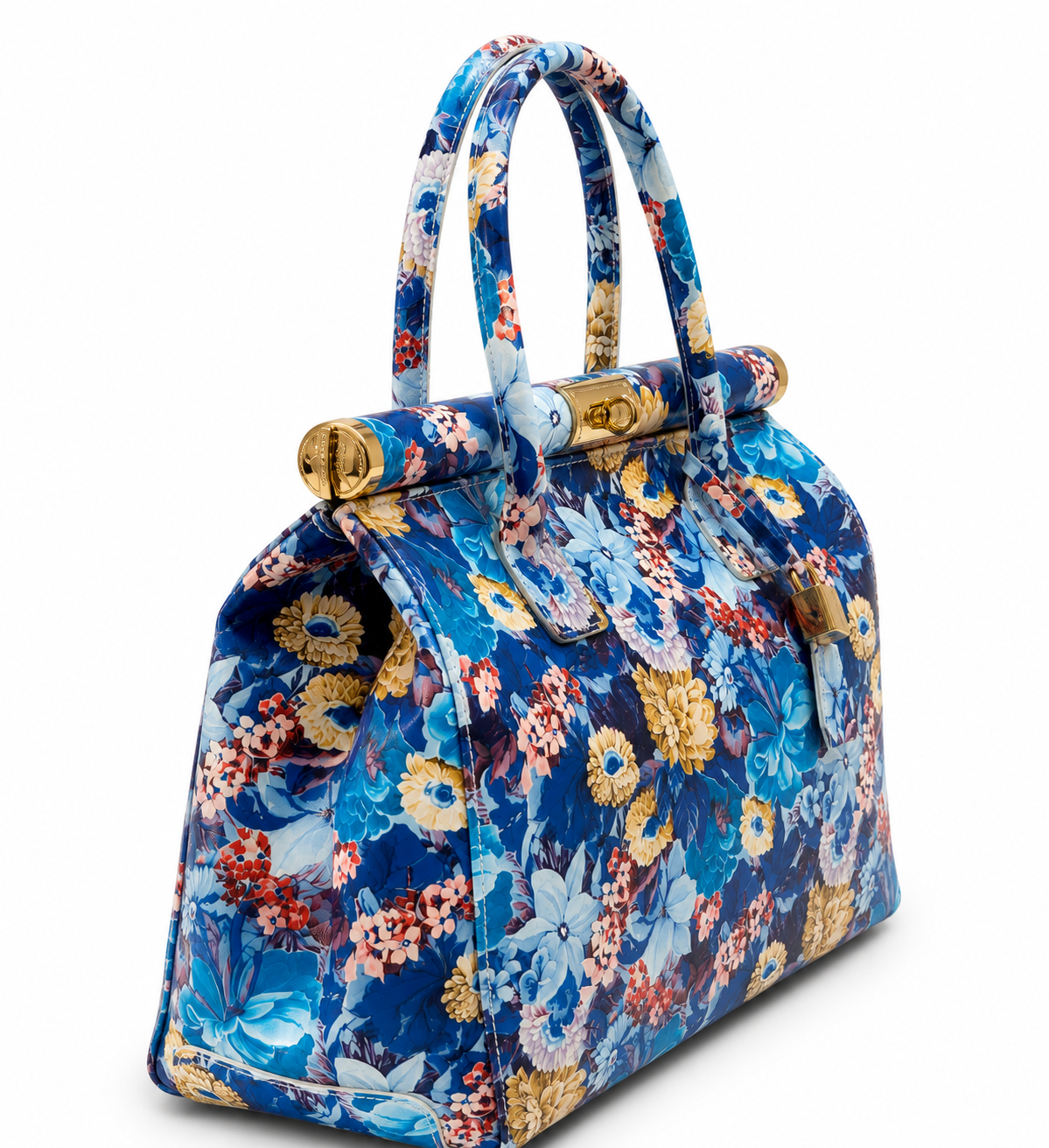 Jardin d'Azur | Sac à main en cuir  Made in Italy