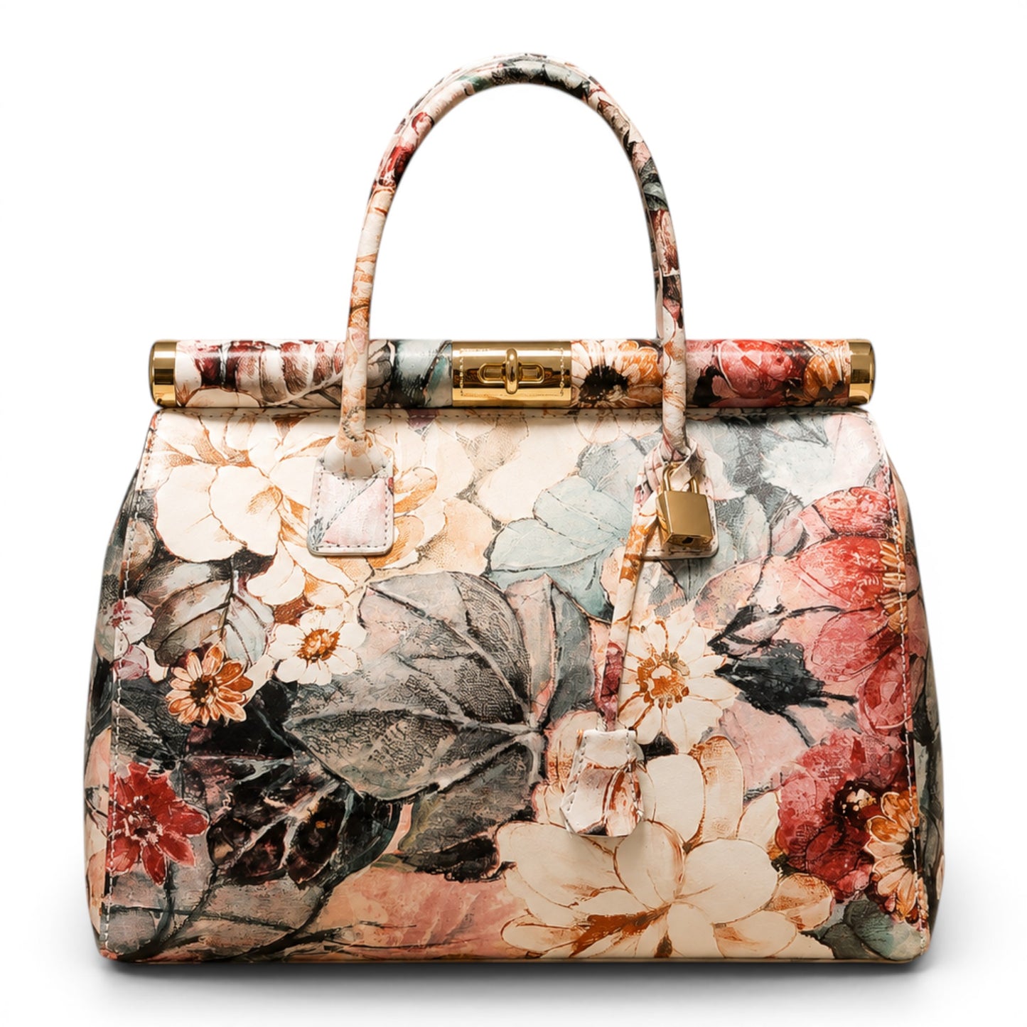 Sac en cuir FLOWER Cipria - Made in Italy
