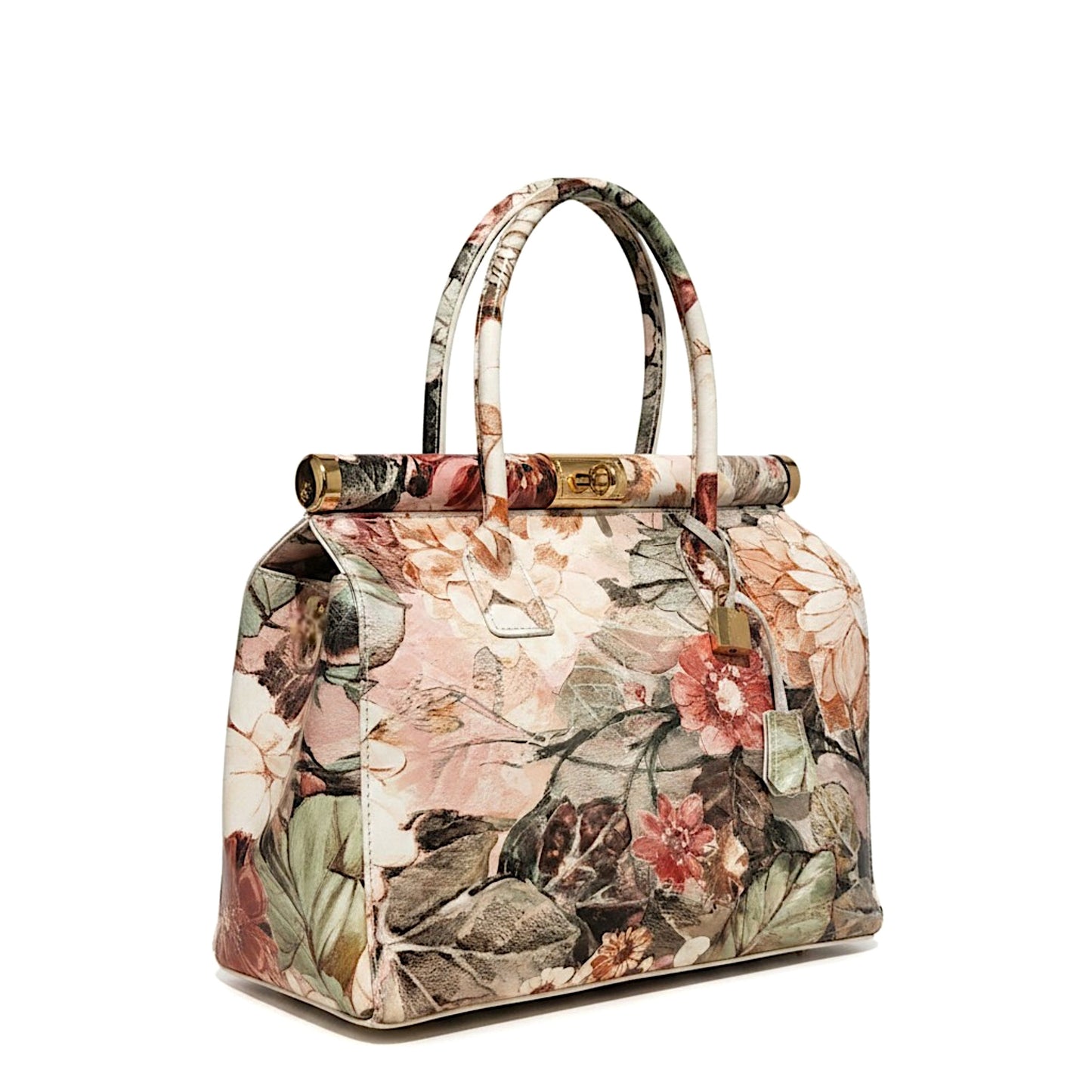 Sac en cuir FLOWER Cipria - Made in Italy