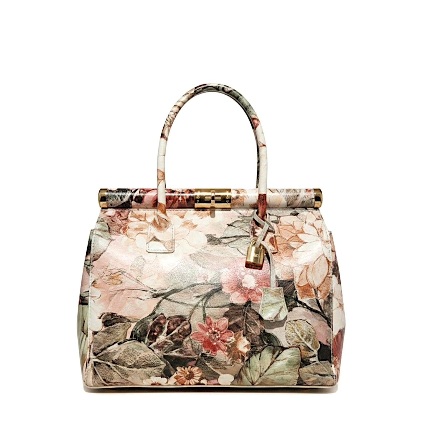 Sac en cuir FLOWER Cipria - Made in Italy