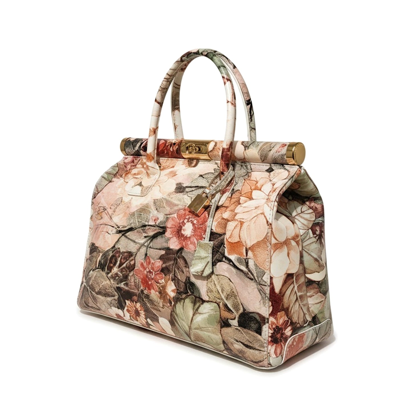 Sac en cuir FLOWER Cipria - Made in Italy